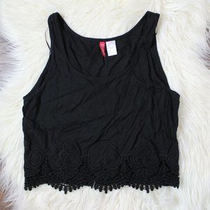 H&M Black Lace Crop Top